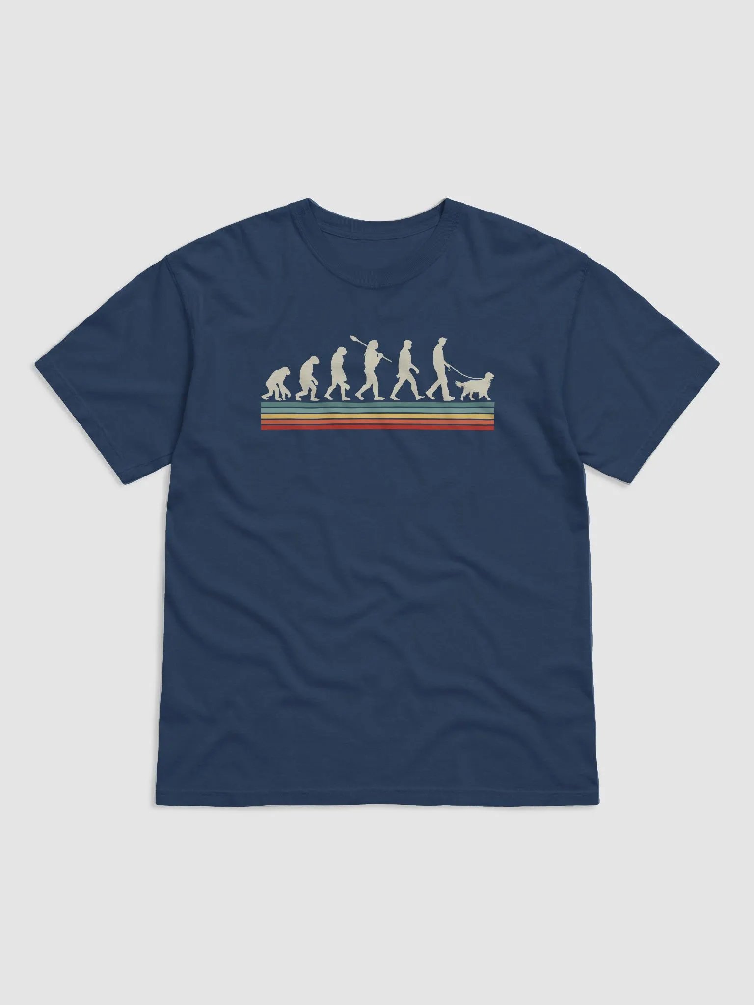 The Evolution of a Dog Lover T-Shirt with a Golden Retriever | Funny Retro T-Shirt for Golden Retriever Paw-rents product image (1)