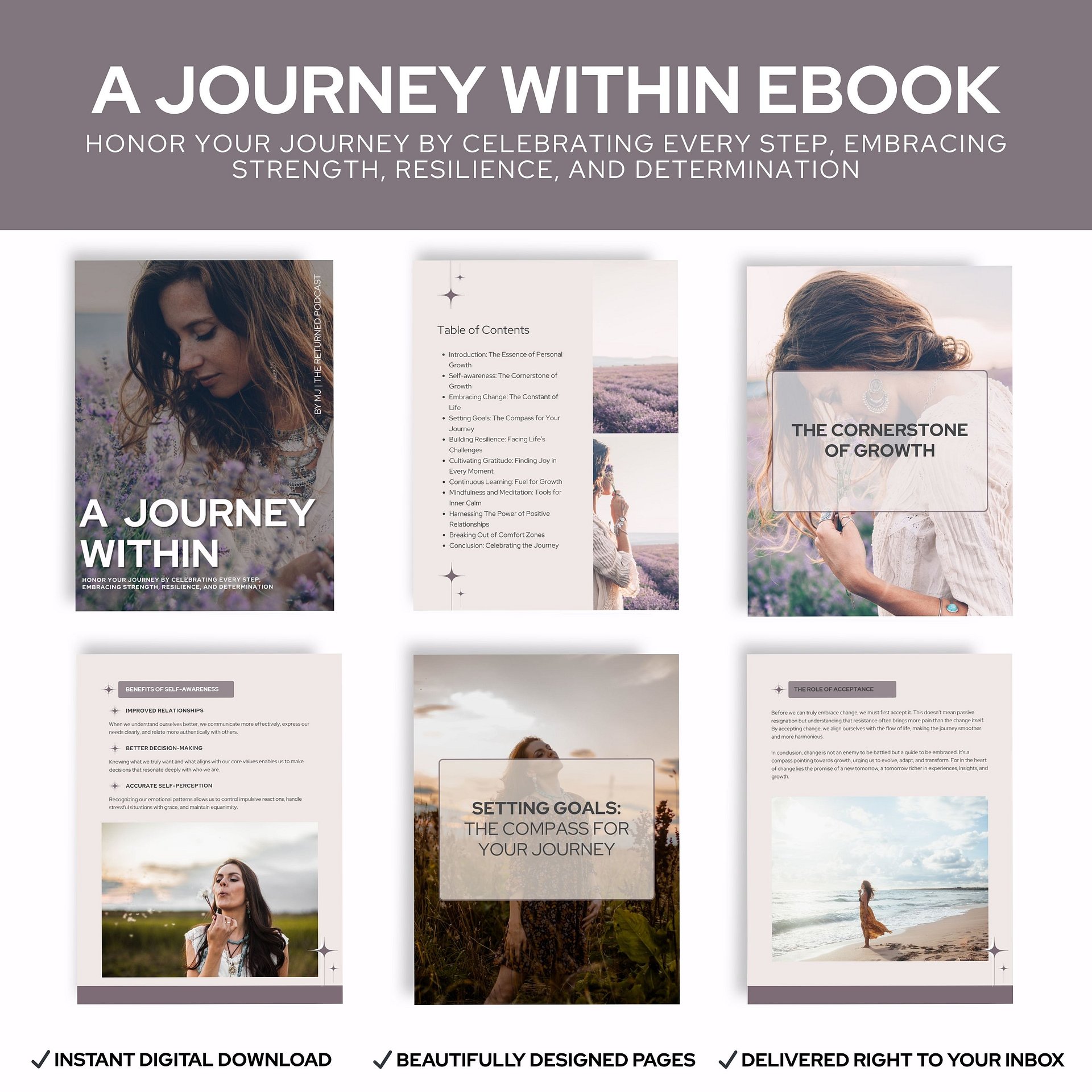 A Journey Within | Self-Discovery eBook for Healing, Mindfulness & Inner Growth product image (2)