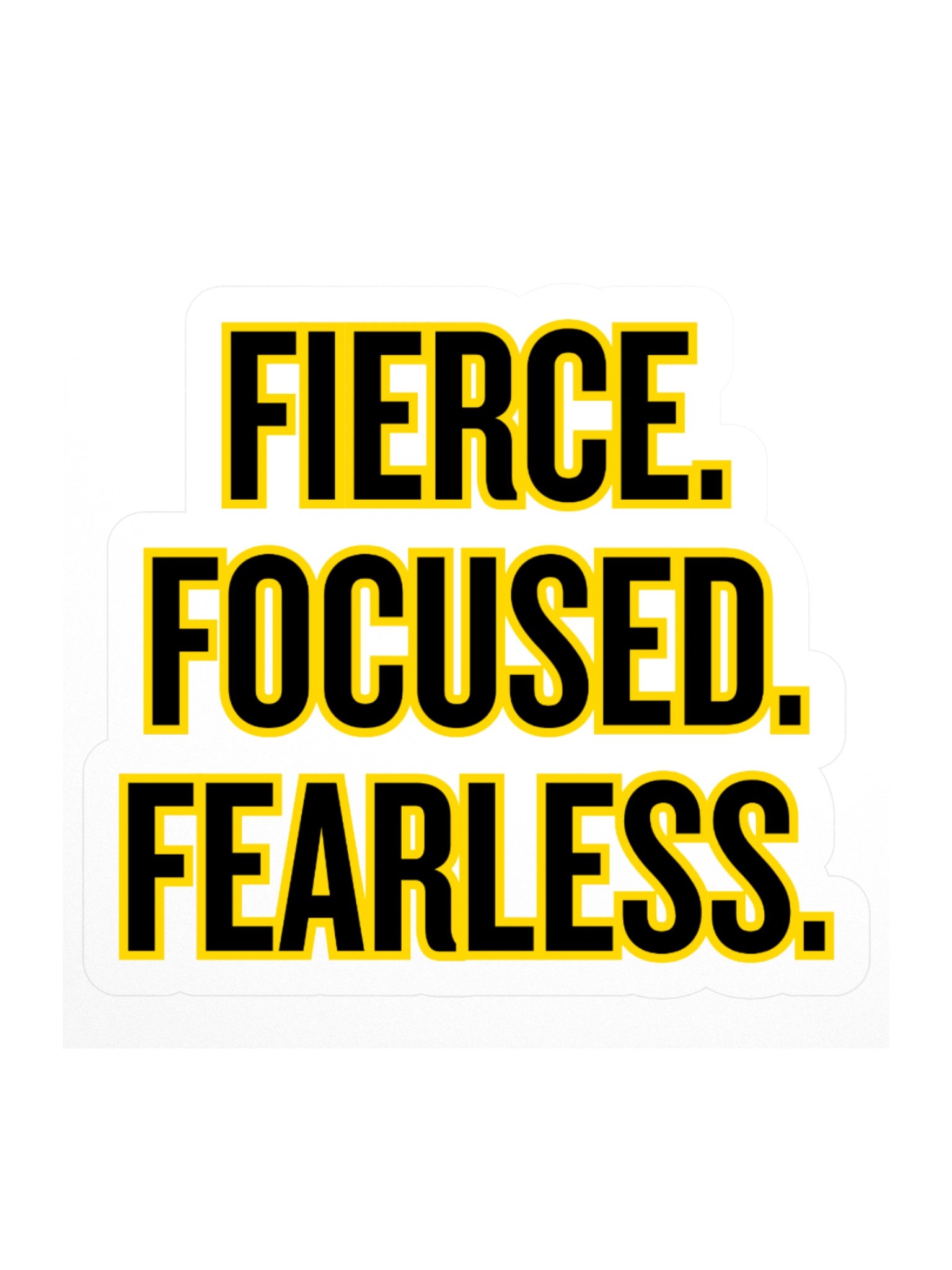 Modern Fierce. Focused. Fearless. Kiss Cut Sticker | Team Verga Empowerment Collection product image (1)
