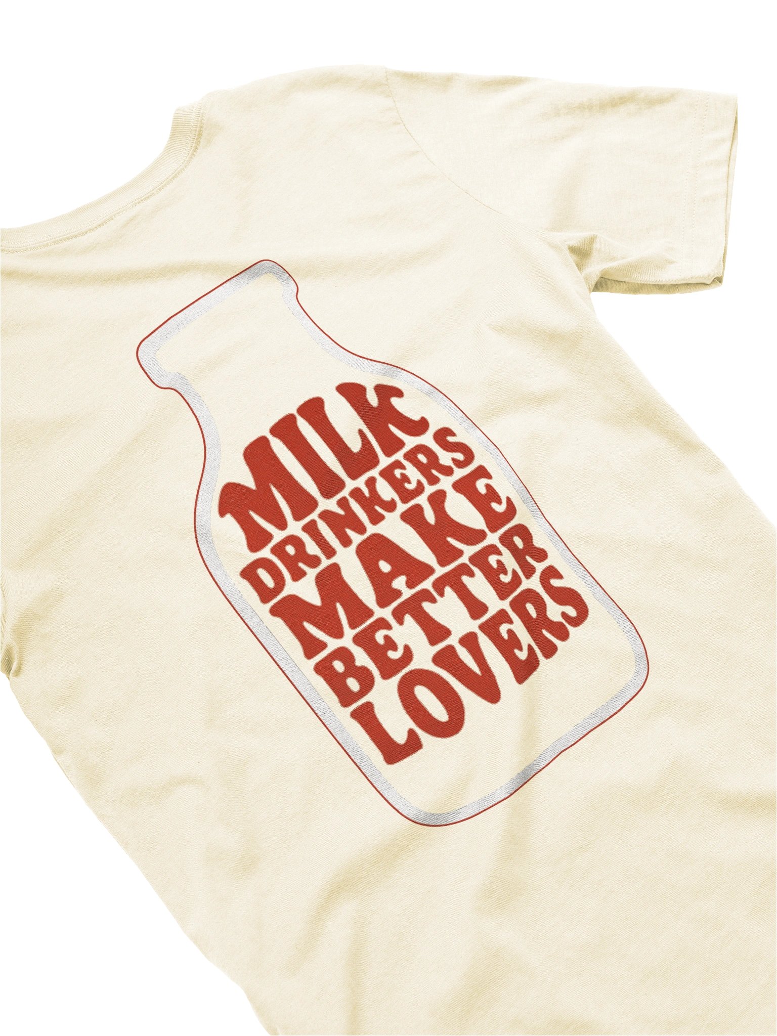 Milk Drinkers Make Better Lovers – Bold Bottle Print - Tee no.3 – Exclusive M‑Art & Design Statement Wear product image (2)