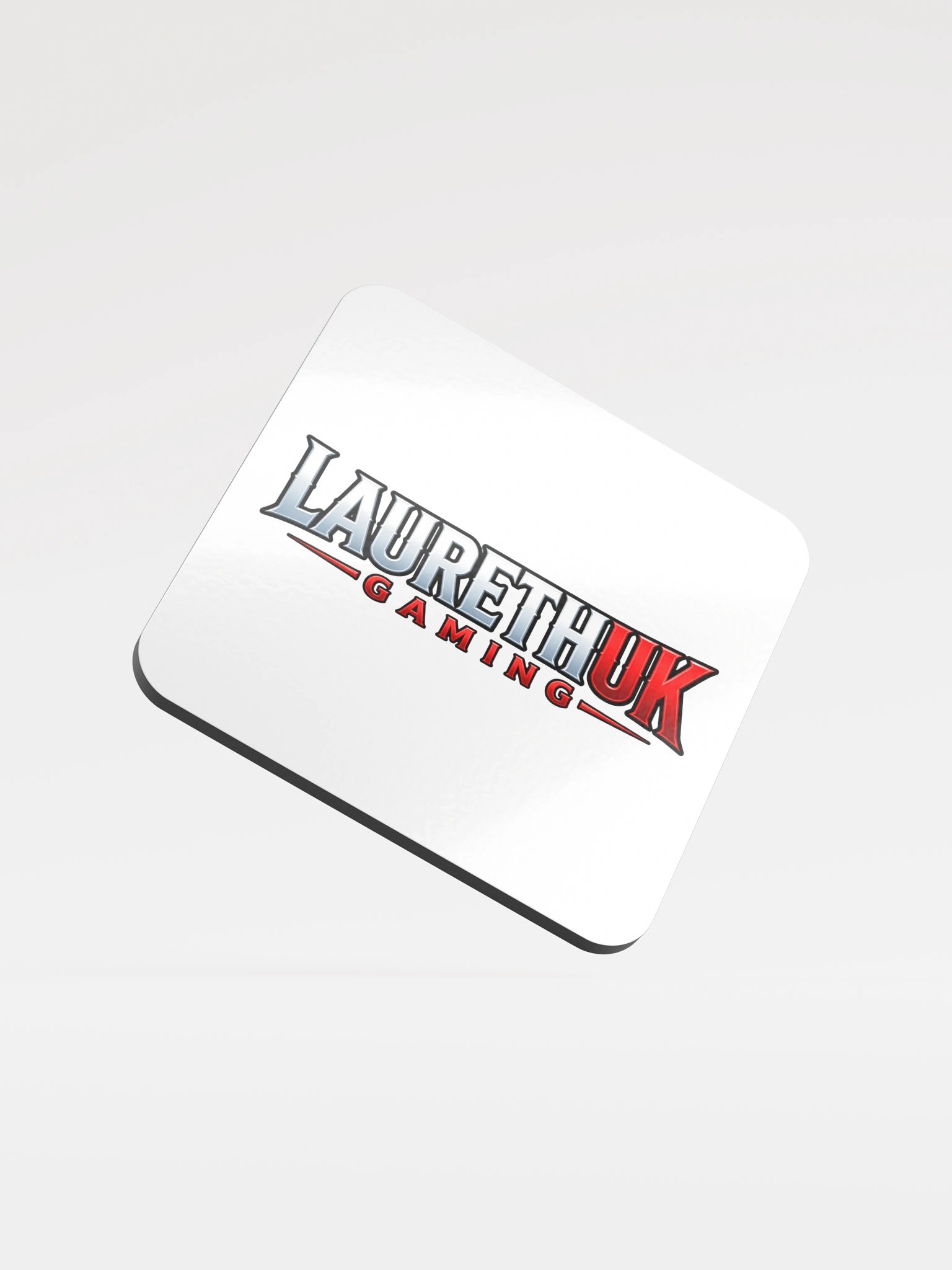 LaurethUK Gaming Logo Coaster (White) product image (1)