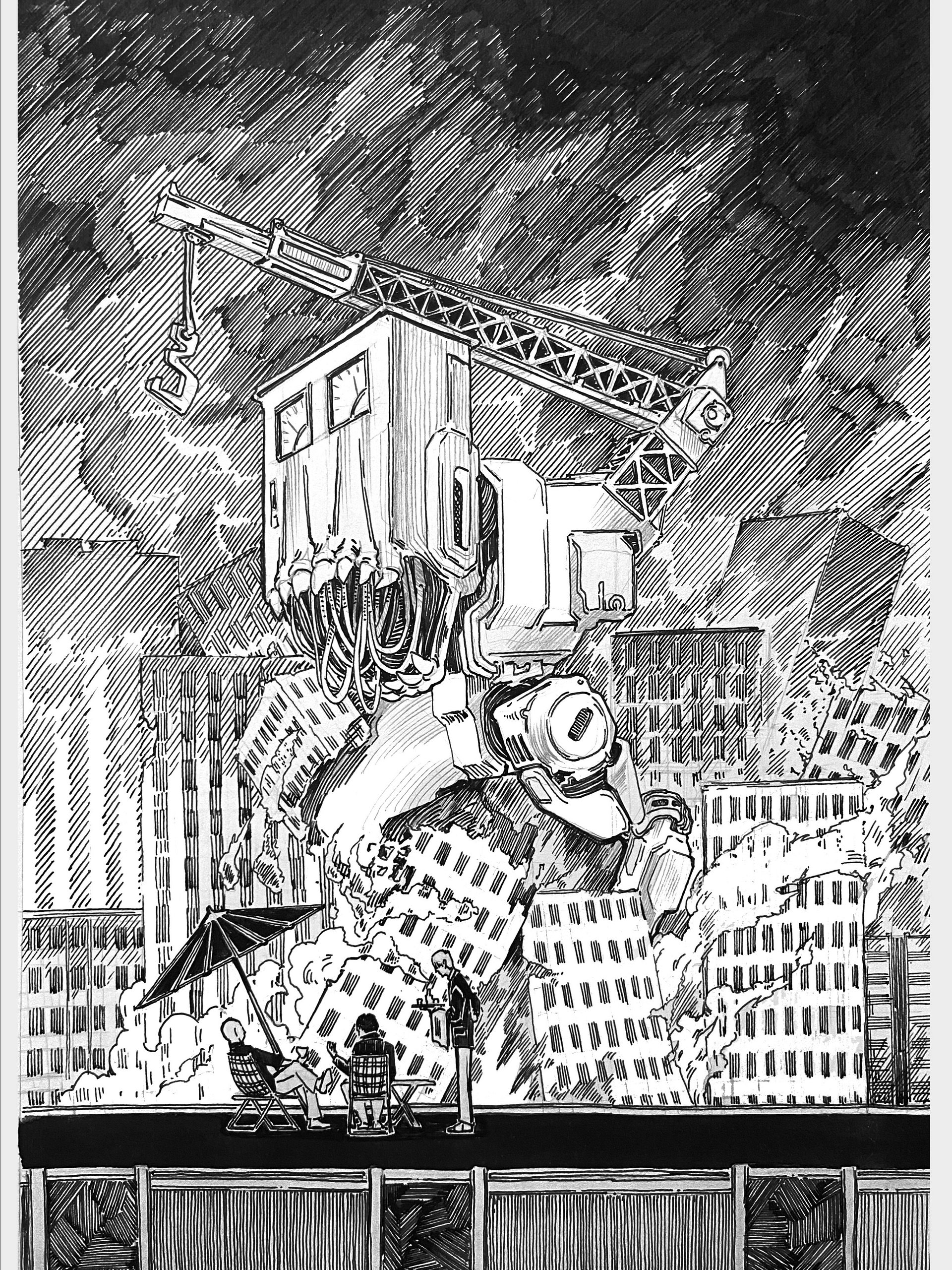 "Contraption" Inktober A4 (free shipping) product image (1)