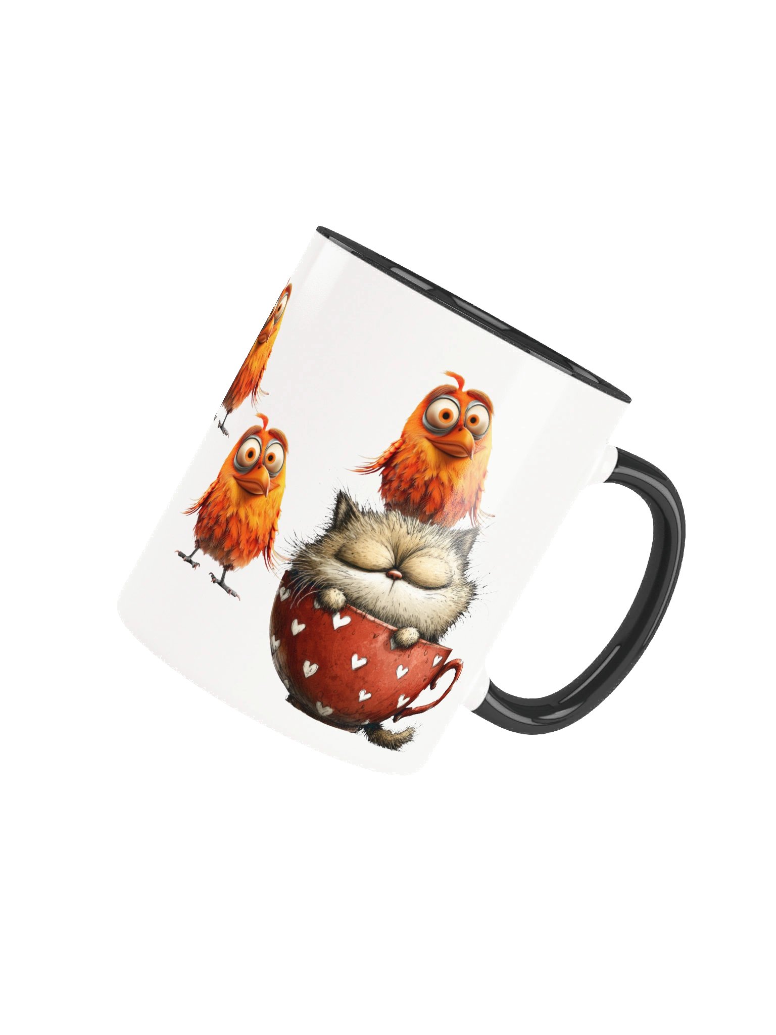 Cozy Cat & Bird Accent Mug product image (4)