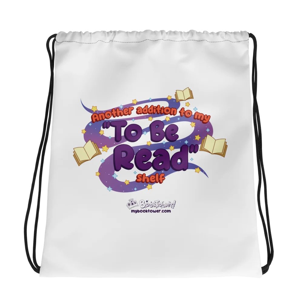 Another Addition to my "To Be Read" Shelf Drawstring Bag product image (1)