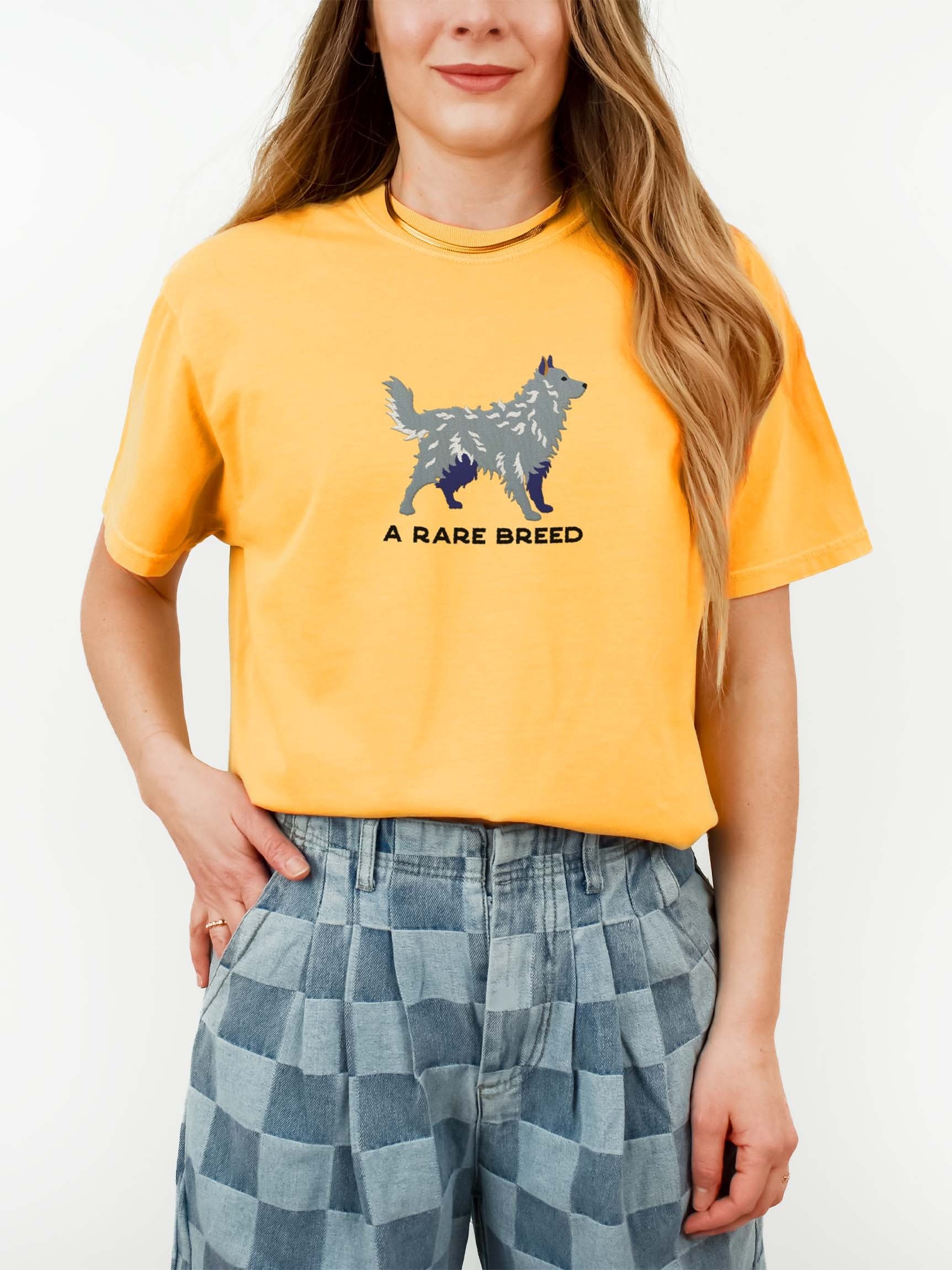 A Rare Breed T-Shirt(Embroidered) of a Hungarian Mudi(Gray) product image (2)