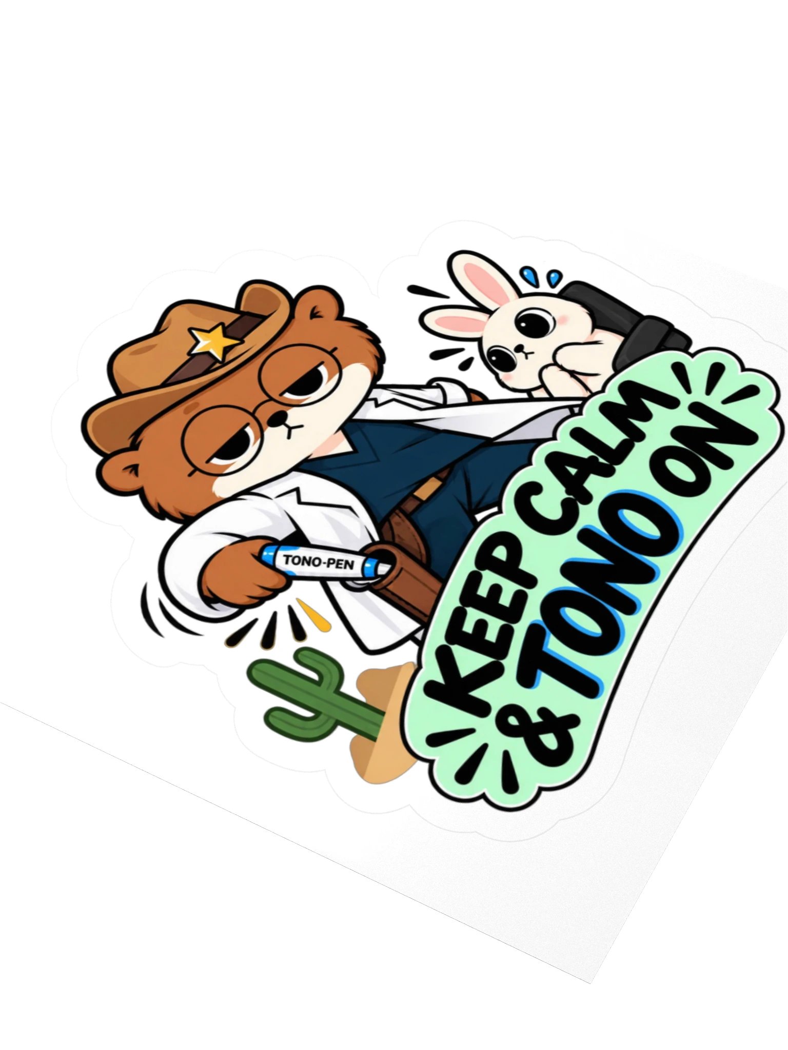 Sleepy Optometrist Keep Calm & Tono On Sticker product image (3)