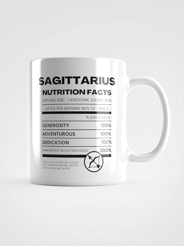 Sagittarius Nutrition Facts Mug product image (2)