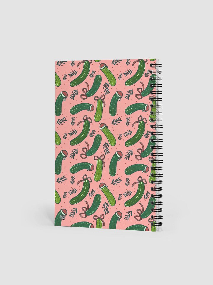 Christmas Pickles Patterned Notebook, Pink product image (2)
