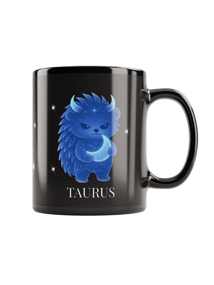 Zodiac hedgie black Taurus mug product image (1)