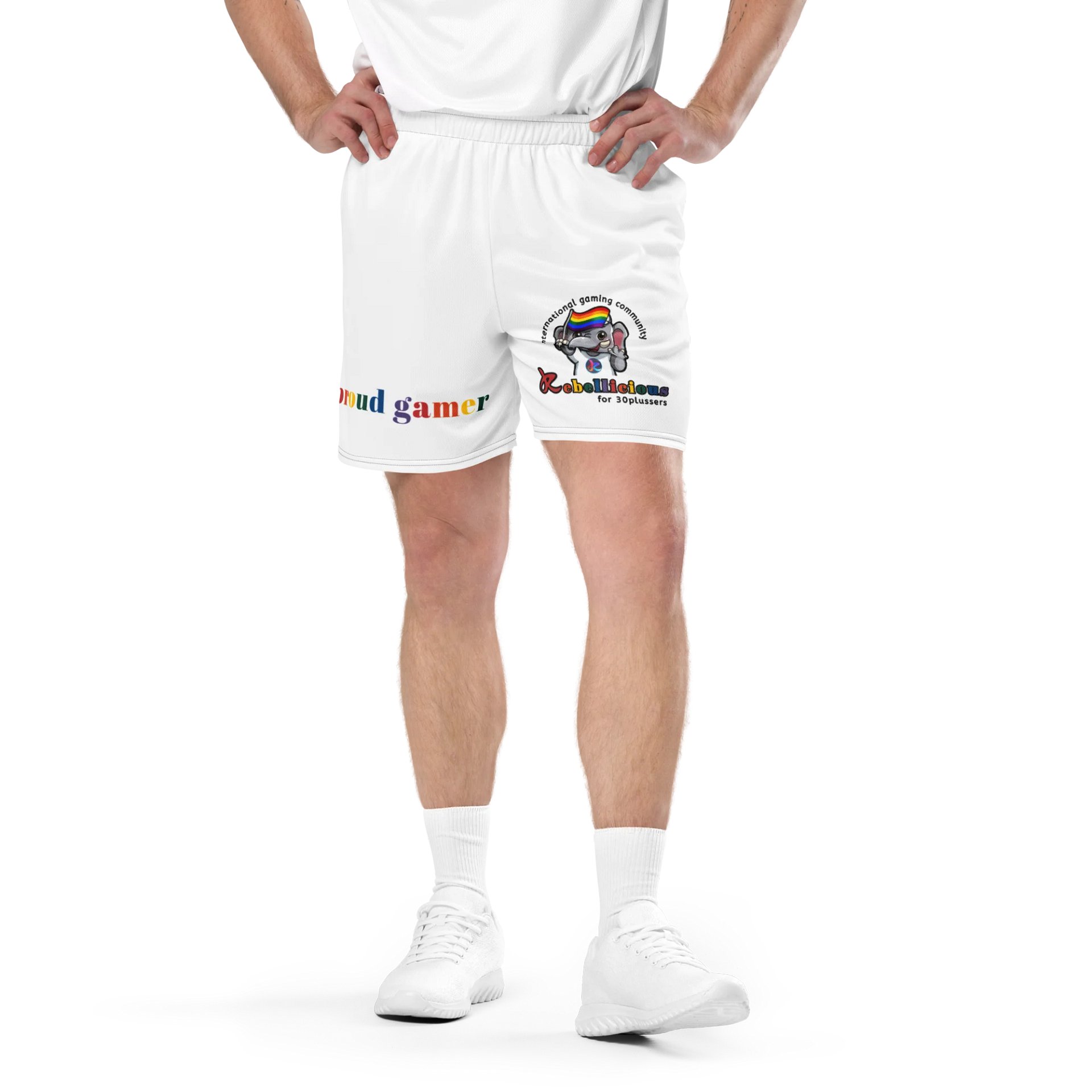 Unisex Shorts Proud Gamer White product image (1)