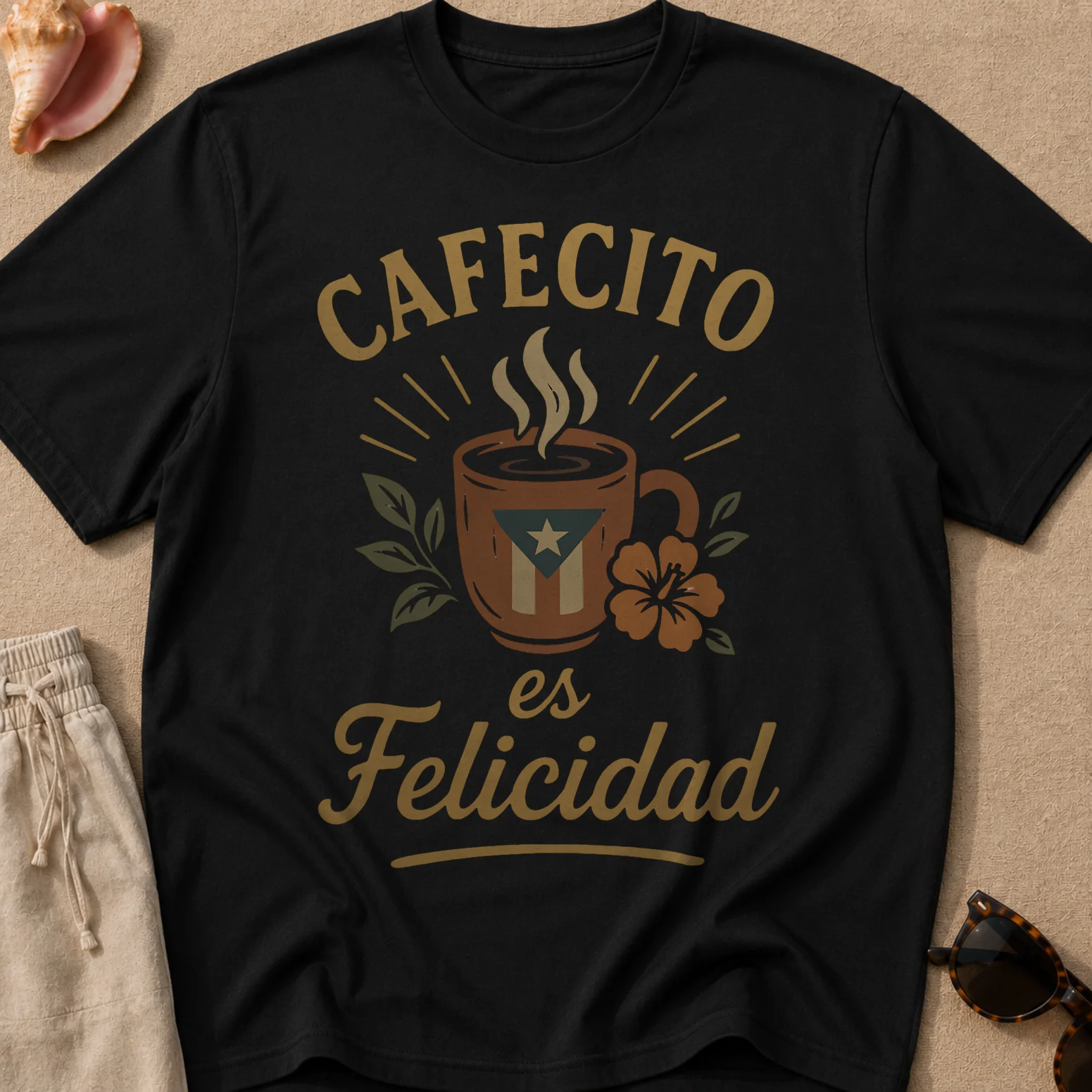 Cafecito Es Felicidad Camiseta Unisex product image (1)