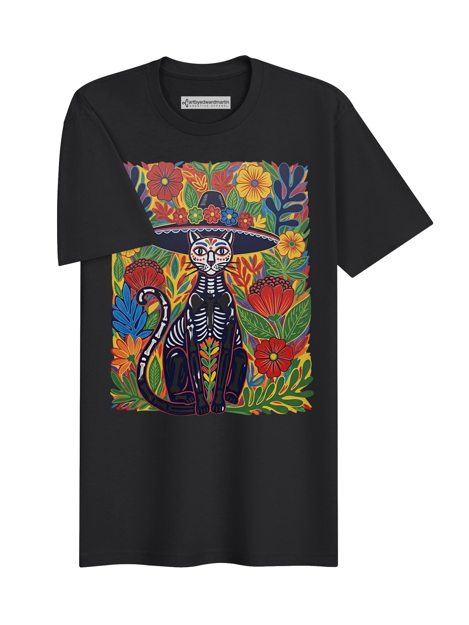 Day of the Dead Black Cat Tee product image (7)