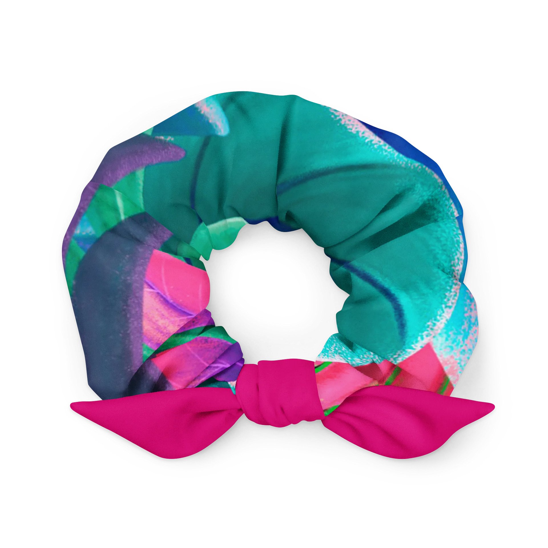 Tropical Breeze Eco Scrunchie with Bow | Sustainable Hair Accessory product image (1)