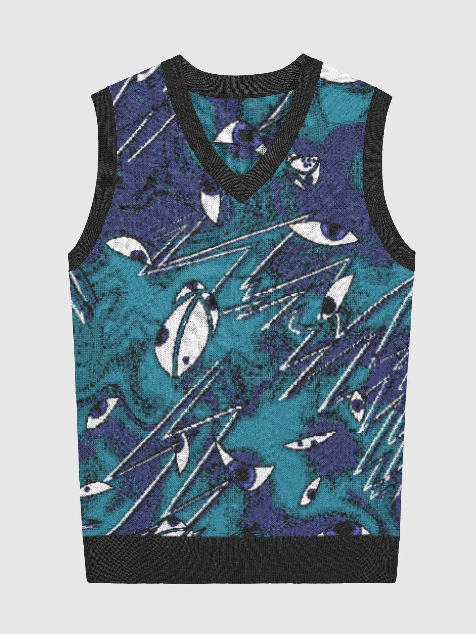 Eyes and Lightning Magic Sweater Vest (Sober Colours) product image (1)