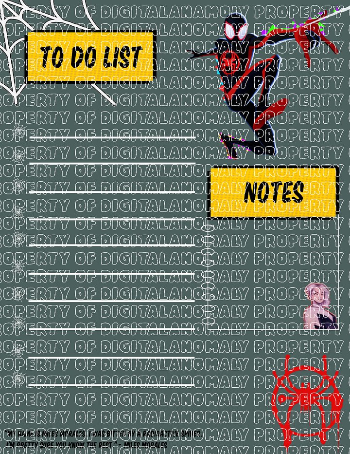 Friendly Neighborhood Super Hero To Do List for PDF Apps/ (GoodNotes, Xodo, Adobe Acrobat, etc.) product image (1)