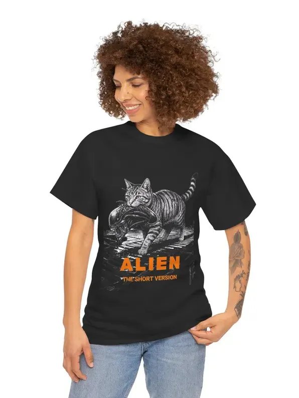 Cat Carrying Alien Helmet T-Shirt Retro Illustration product image (124)