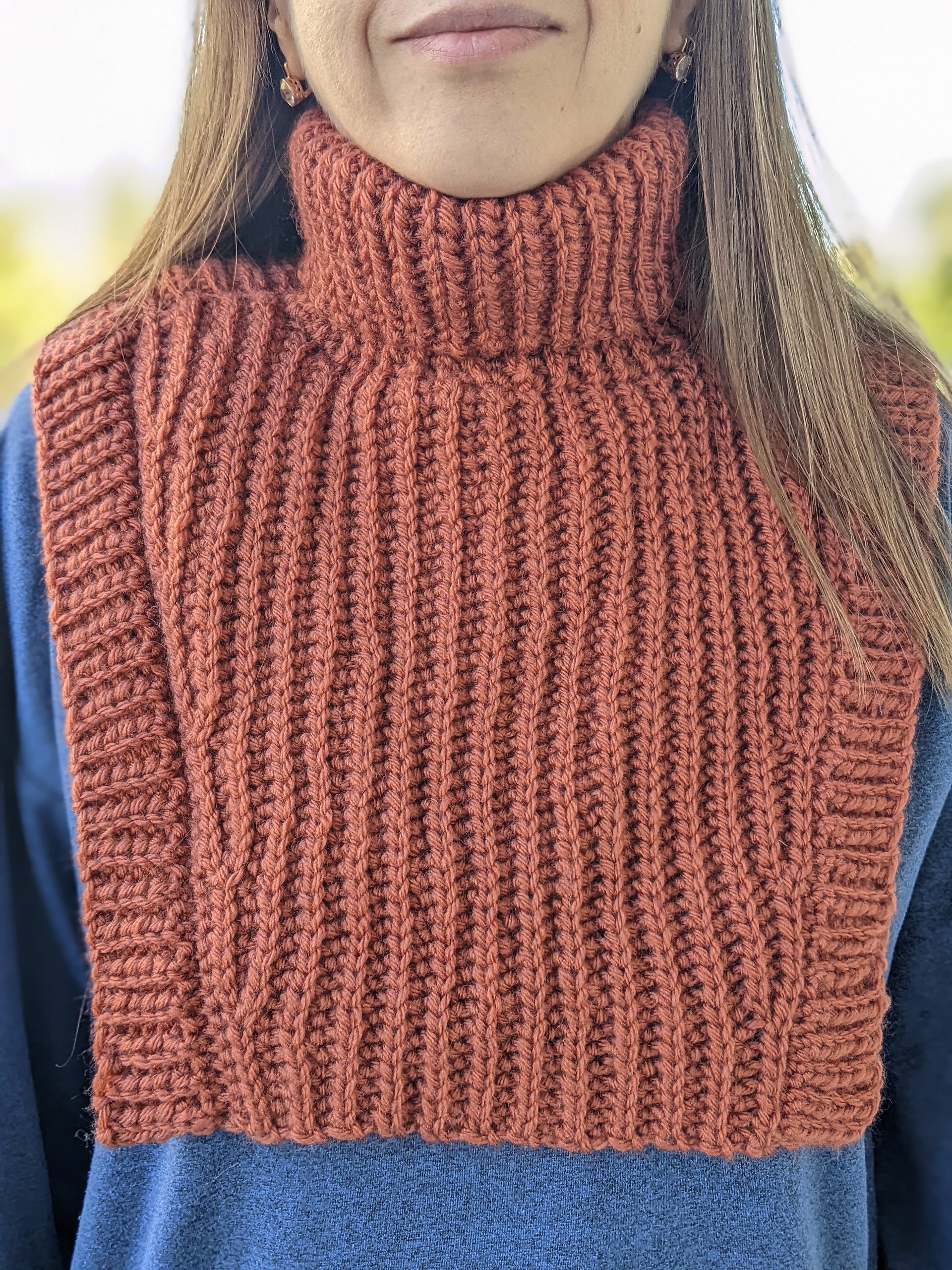 Crochet Warm Turtleneck Dickey Pattern product image (2)