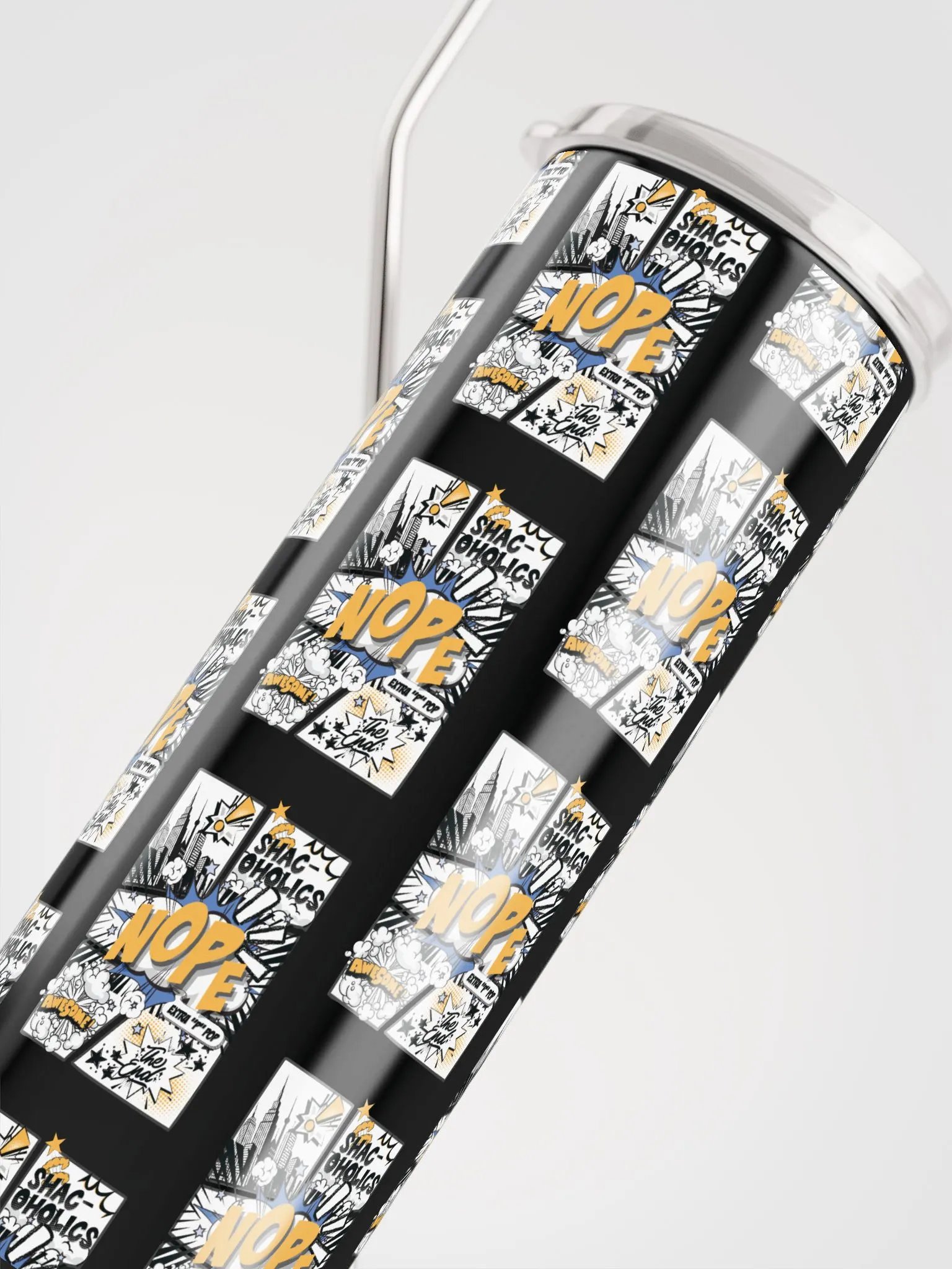 Shac-oholics Comic Blast Tumbler - Golden Yellow 