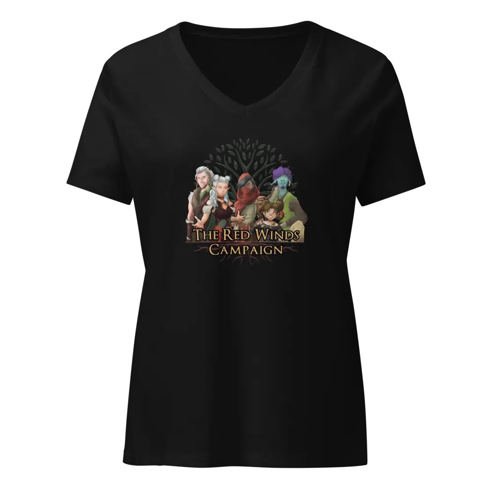 The Red Winds Campaign T-Shirt V Neck (Ruby Edition) product image (1)