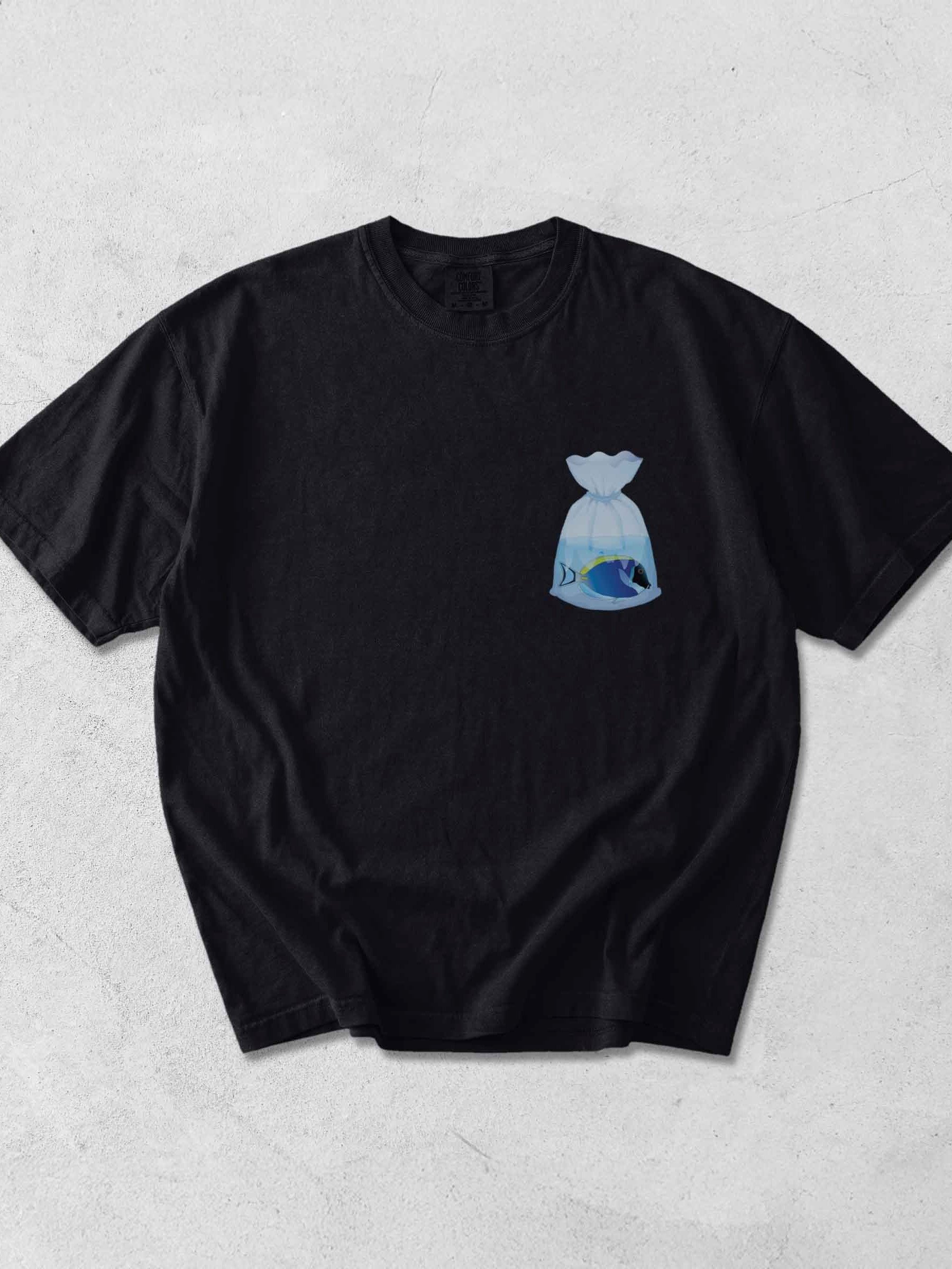 Powder Blue Tang Fish Bag Shirt – Reef Tank Saltwater Aquarium Enthusiast Graphic Tee product image (1)