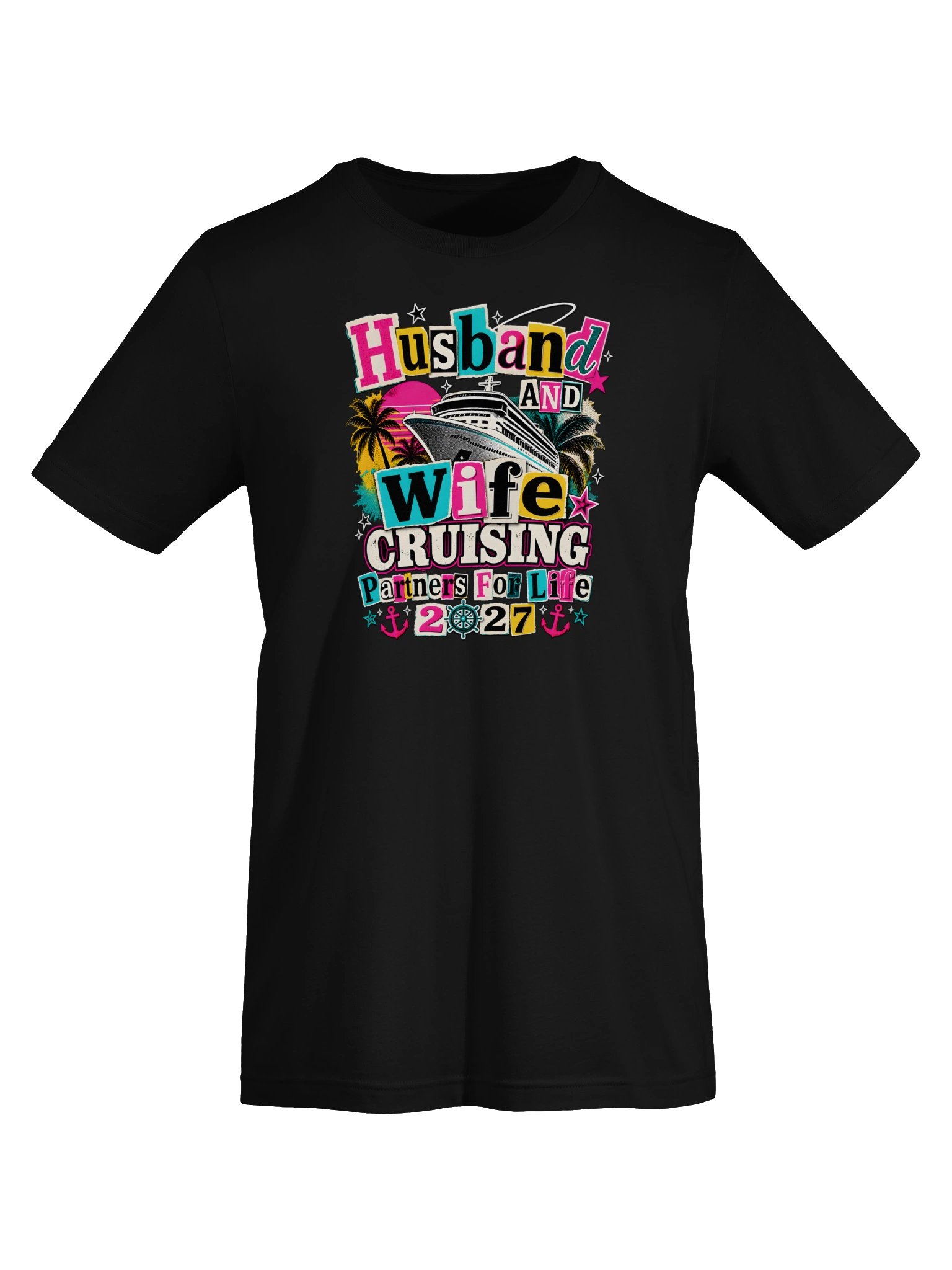 Husband & Wife Cruising Partners for Life 2027 T-Shirt | Couples Cruise Tee product image (5)
