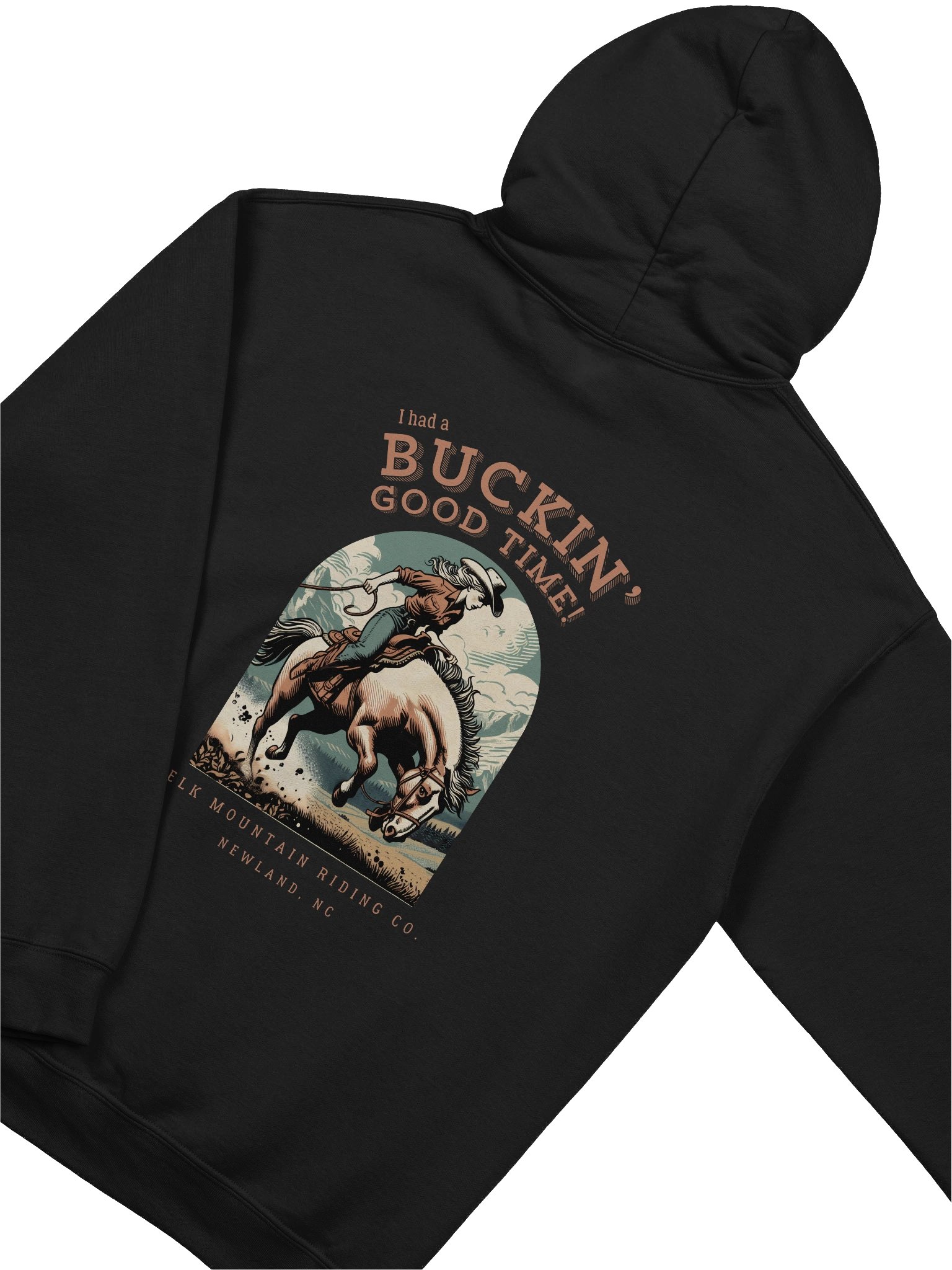 Buckin' Good Time + EMRC Logo Classic Hoodie (Dark Colors) product image (4)