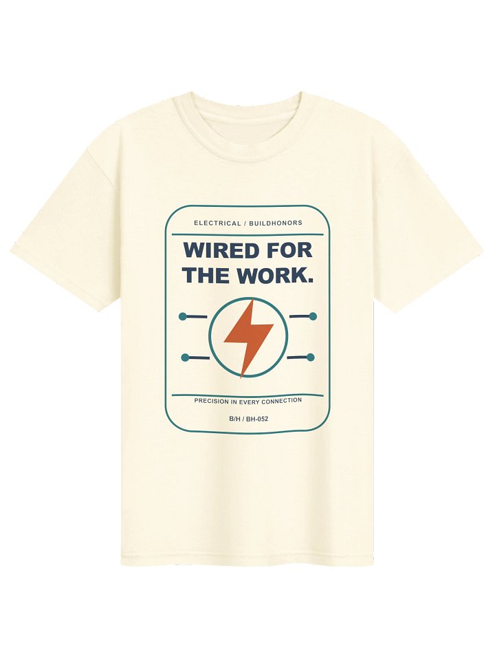 Wired for the Work supplier garment mockup