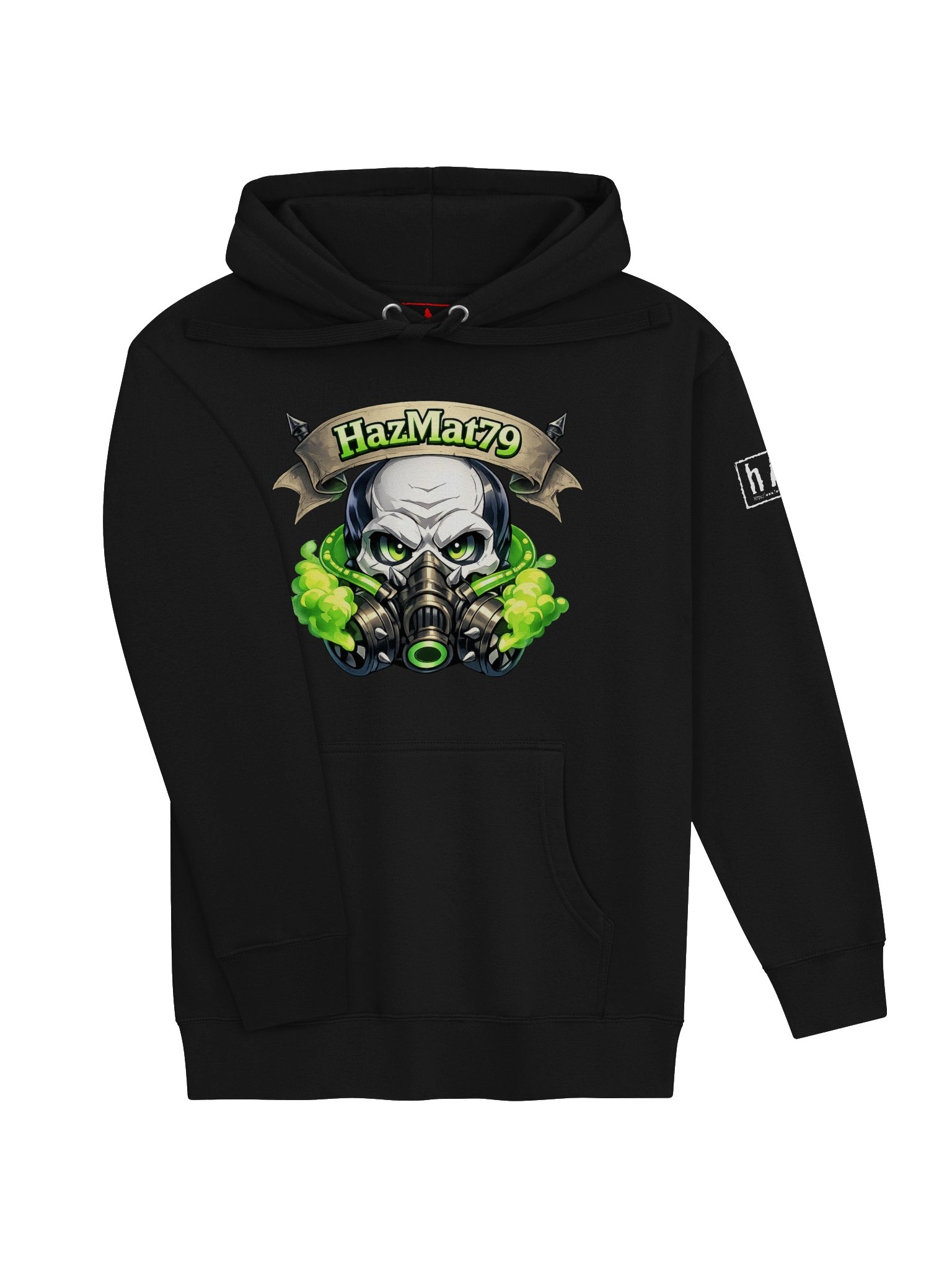 HazMat Skull Hoodie – Toxic Green Gas Mask Graphic product image (3)