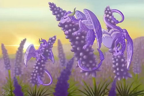 Last image as part of my flower dragon collection!💜⛅️🪻

#dragon #dragonart #fairydragon #flowerdragon #lavenderdragon #lavand...