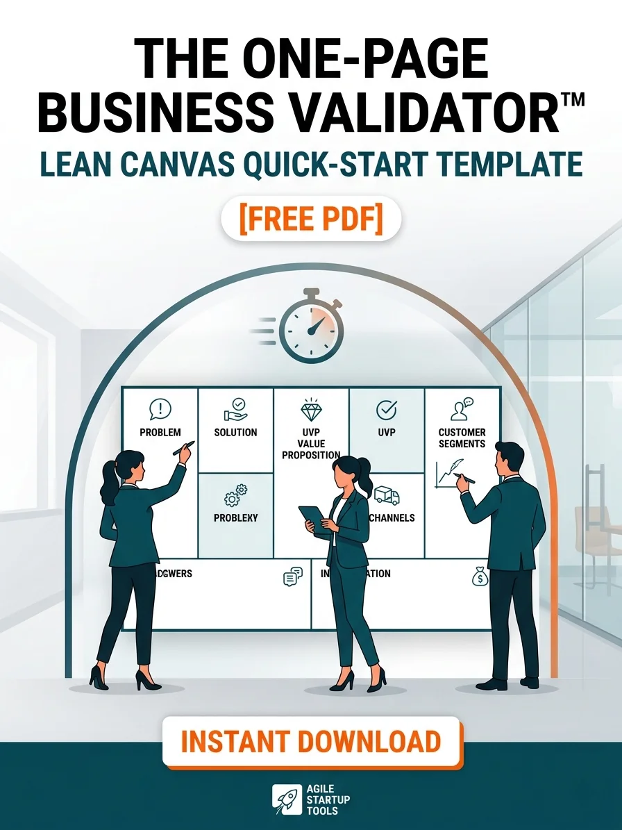 One-Page Business Validator Lean Canvas Template product image (1)