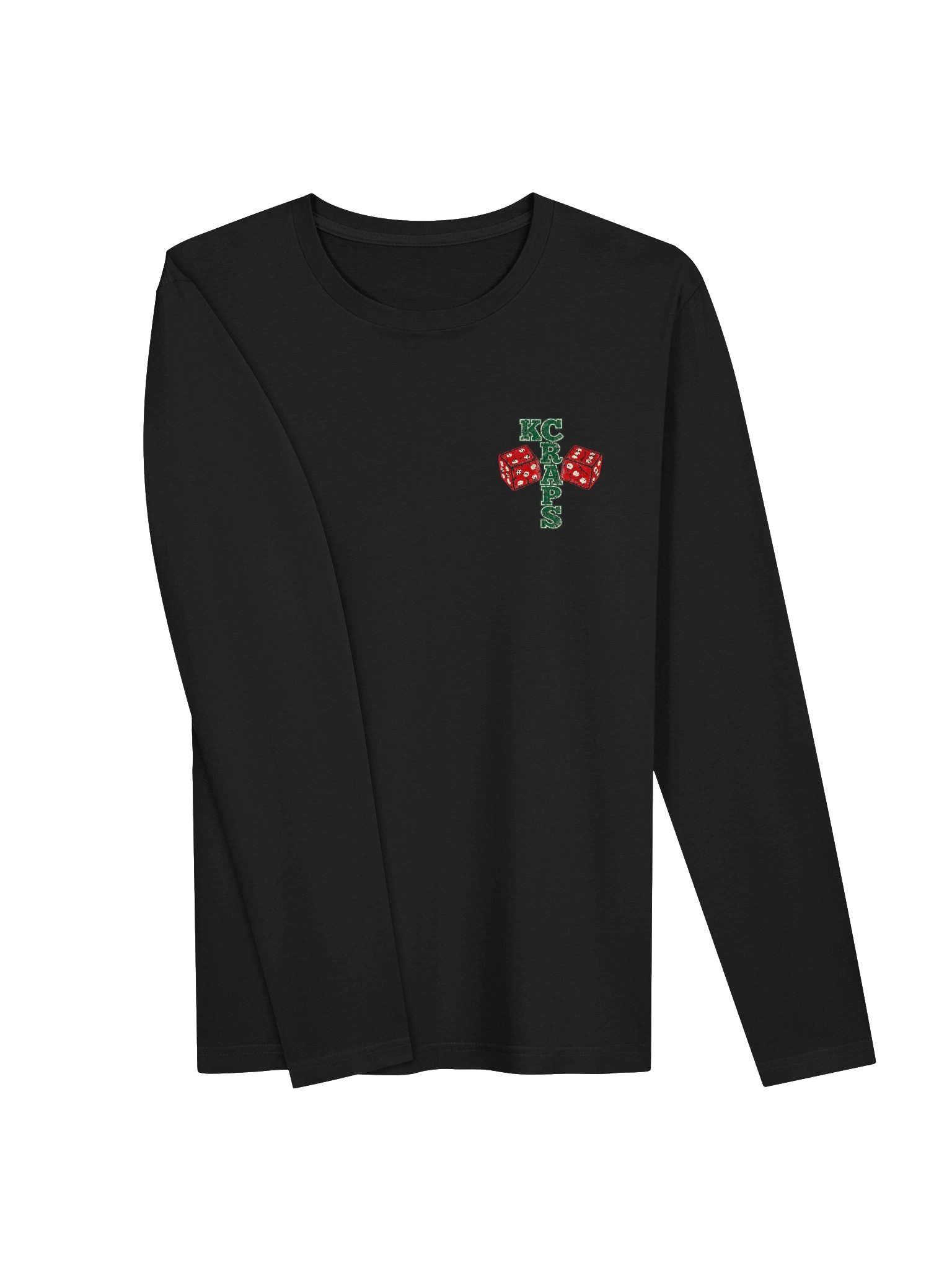 KC Craps I Throw Dice Black Long Sleeve product image (3)