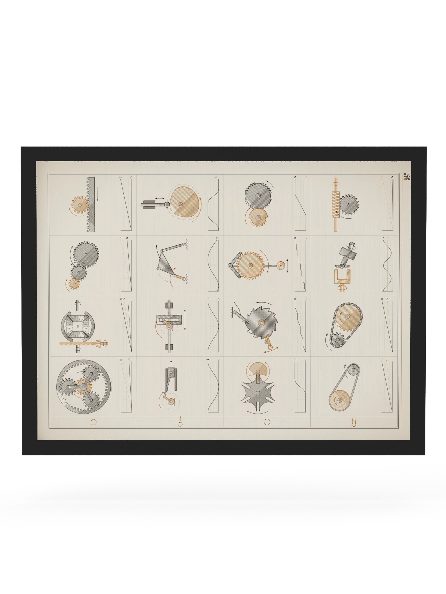 MOTION · 機構図鑑の版画 · 額装 product image (6)