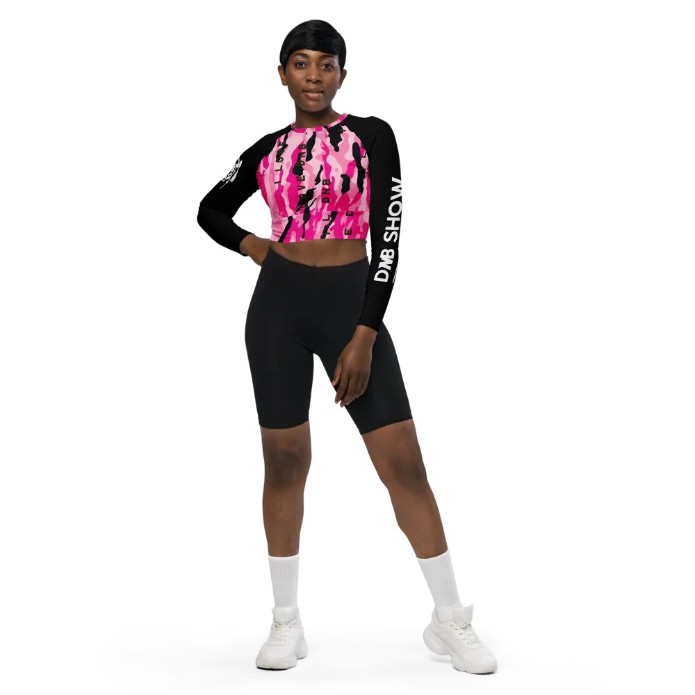 'I LOVE DNB' Pink Camo Crop Top product image (1)