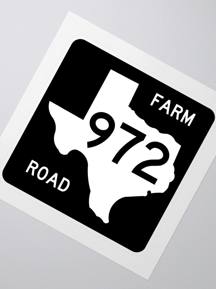 Texas Farm Road Sign FM 972 Sticker product image (2)