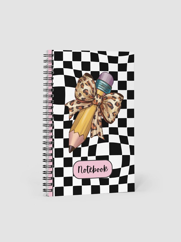 Wild Style Checkered Charm Spiral Journal/Notebook. product image (1)