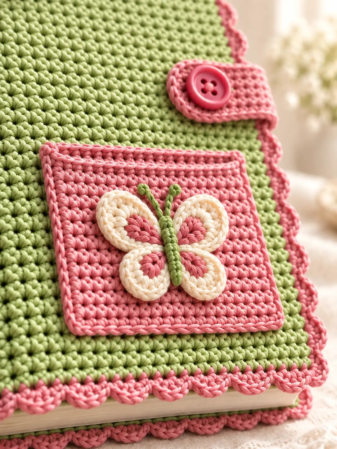 Butterfly Pocket Book Cover Crochet Pattern PDF product image (3)