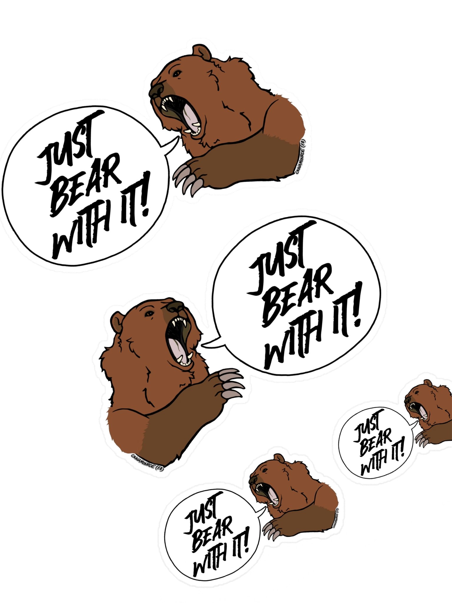 Just Bear With It! Sticker Sheet product image (1)