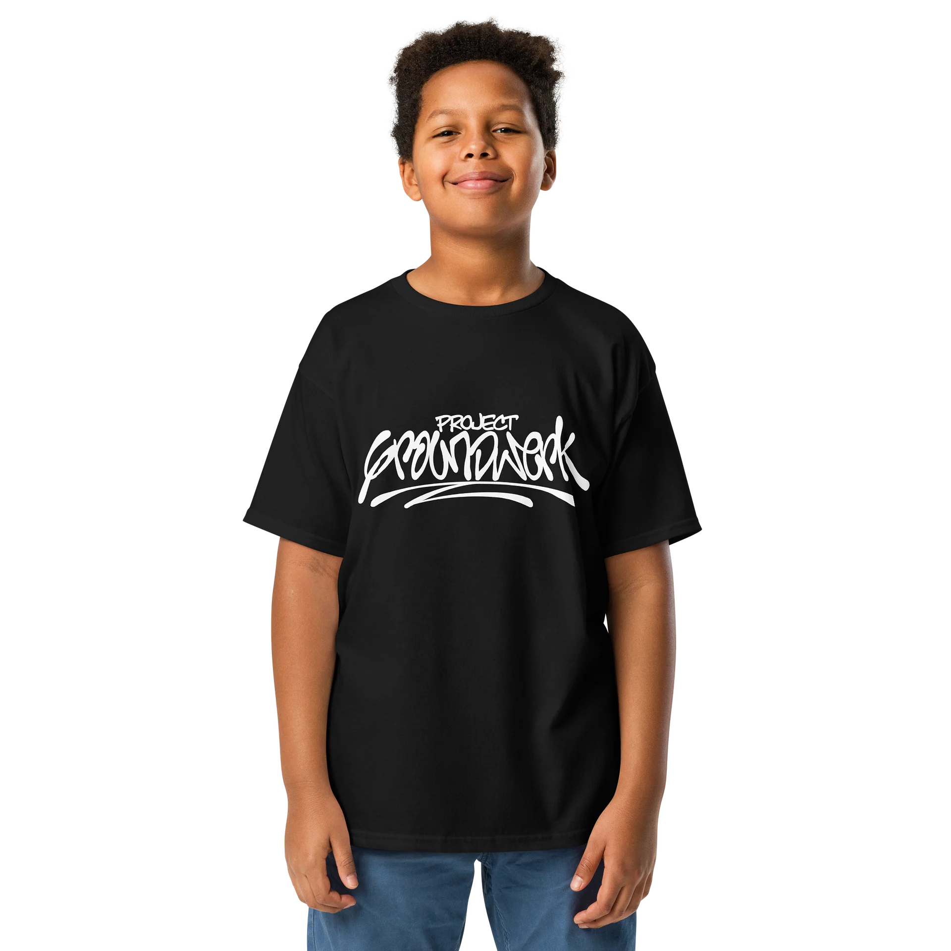 Project Groundwerk Classic Logo Youth Classic Black Tee product image (3)