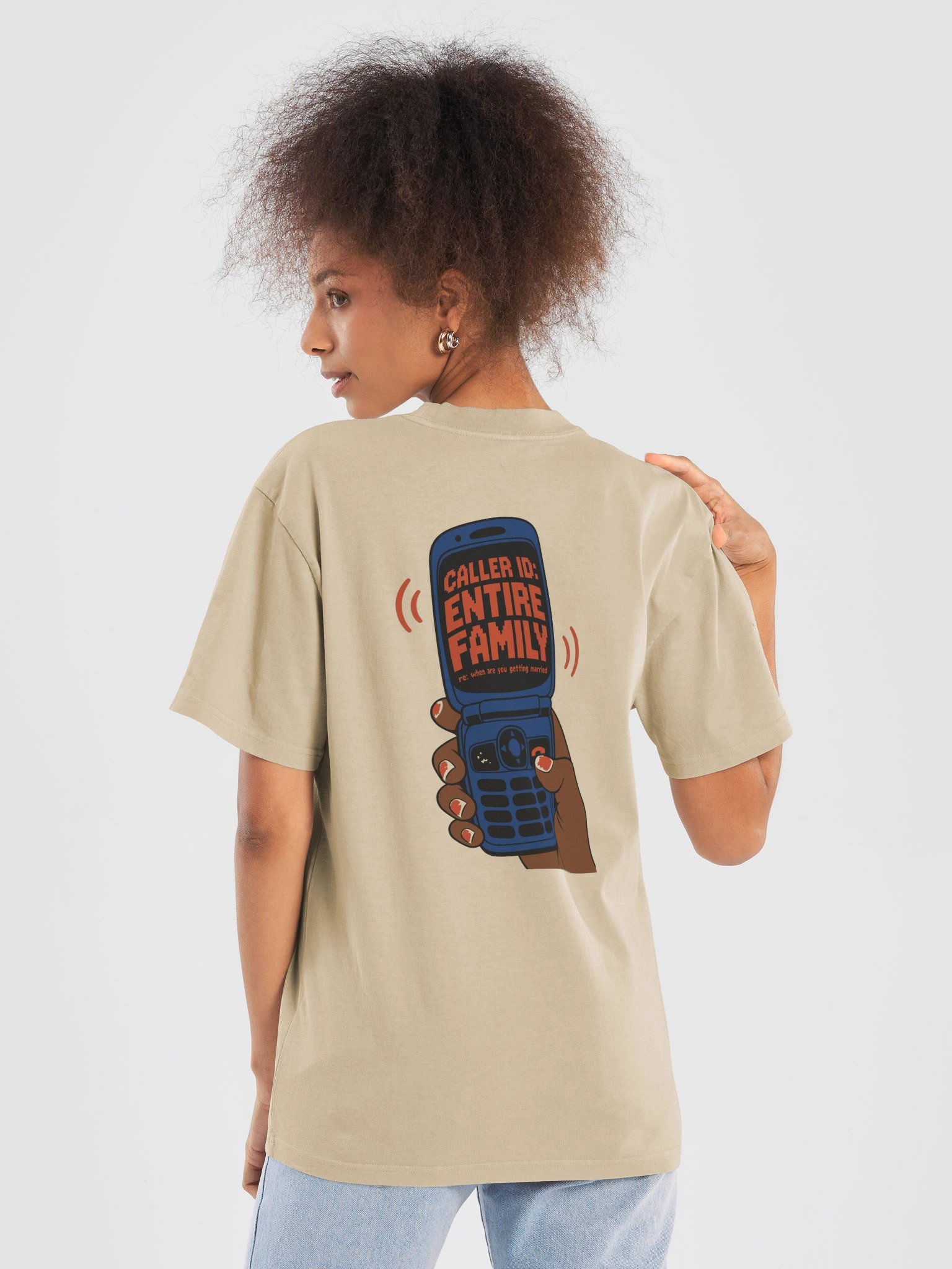 Caller Id: Entire Family (Oversized Faded Tee, Back Print) product image (6)