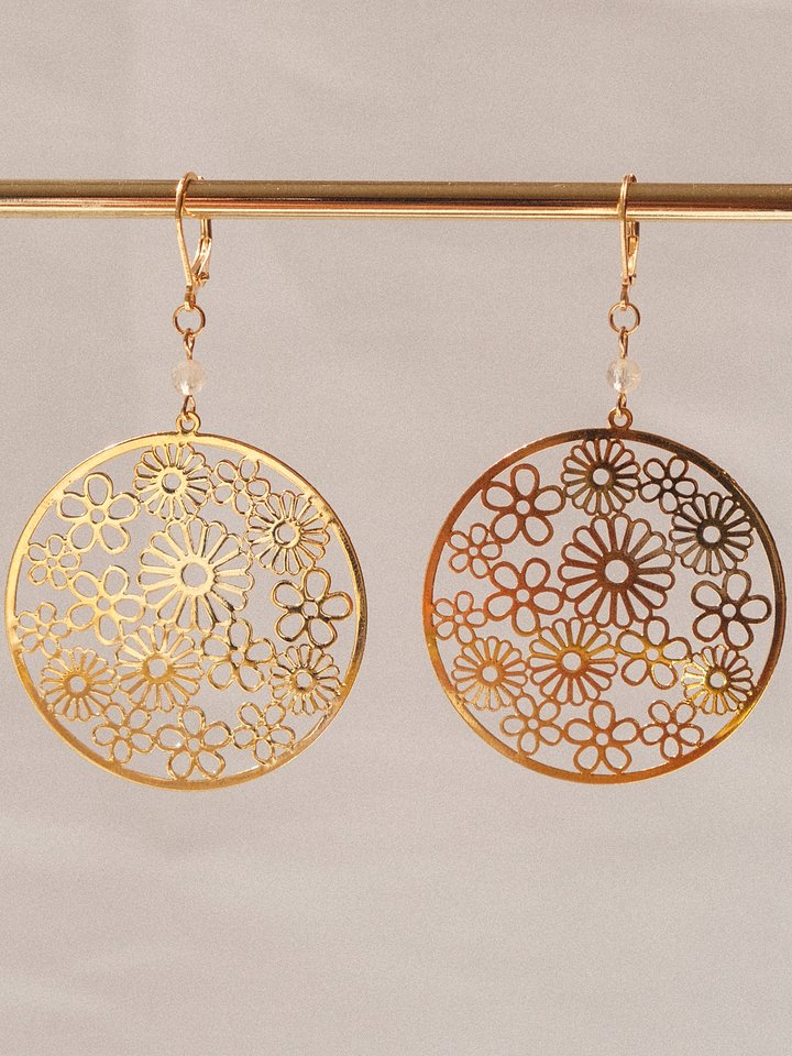 Floral wheel - Citrine earrings 🌼 product image (2)