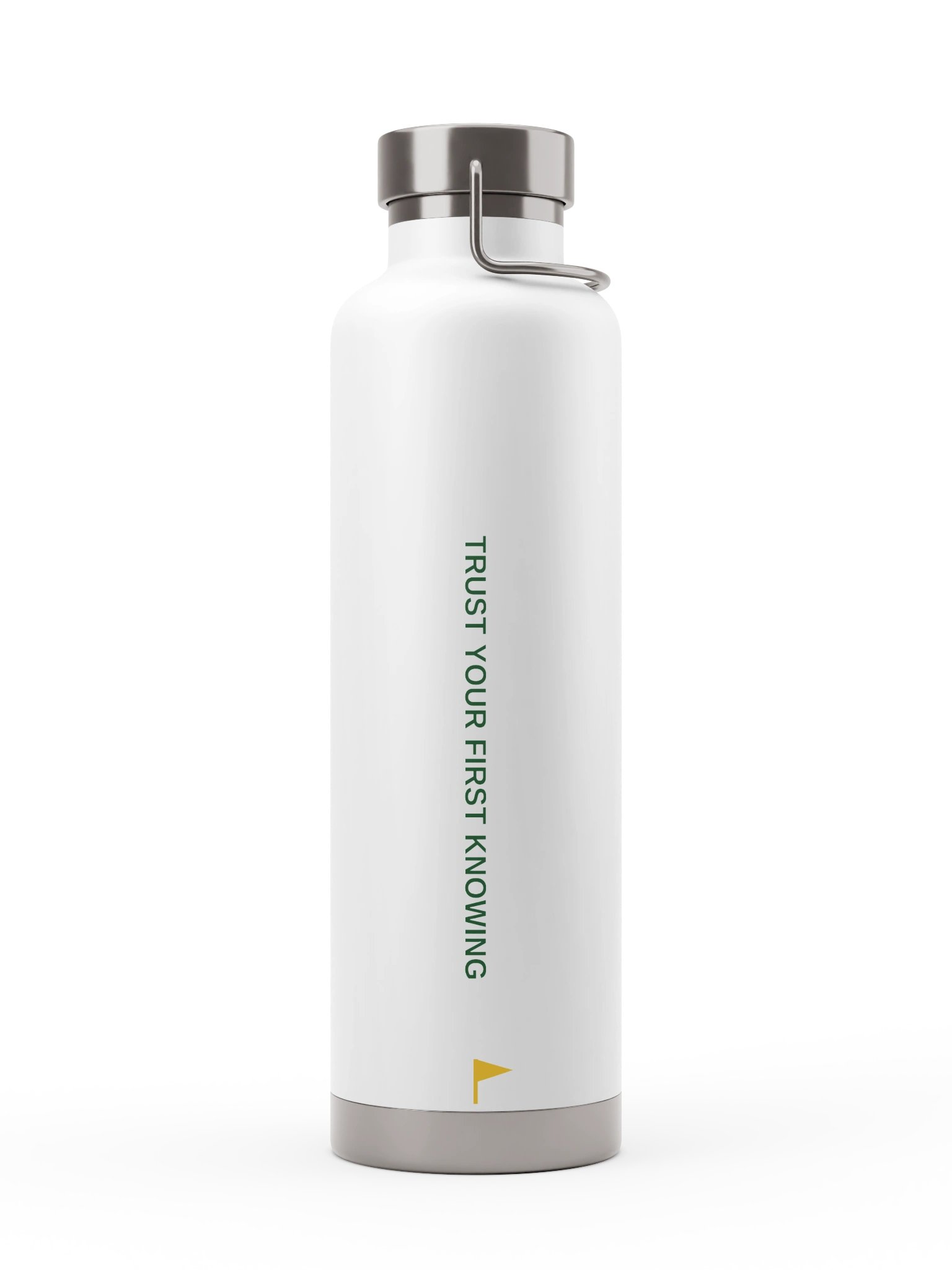 Trust Your First Knowing Water Bottle - White product image (1)
