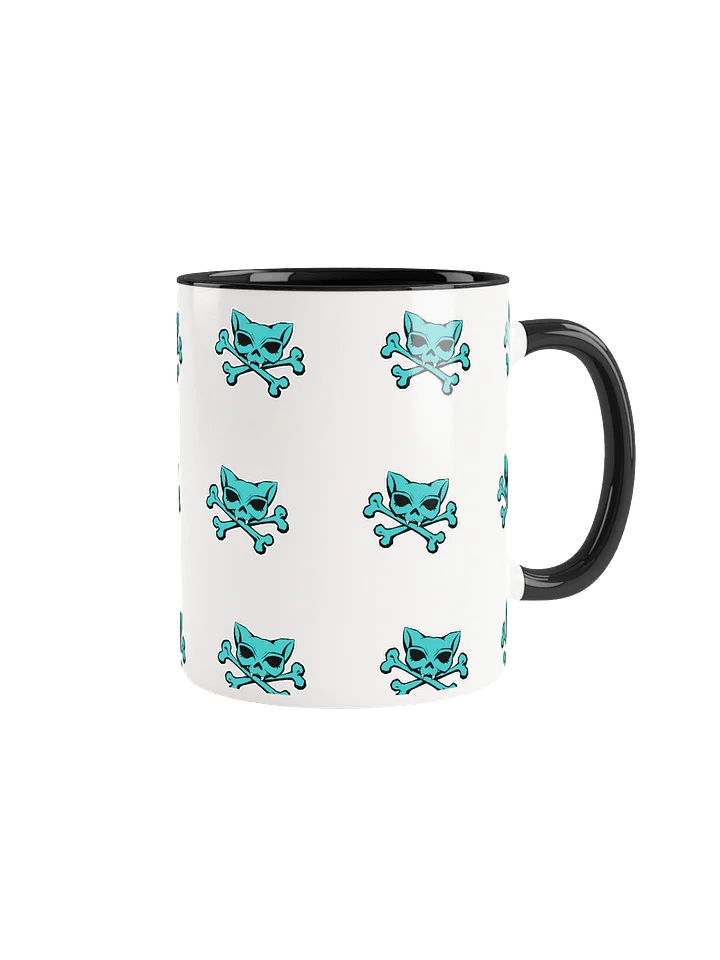 Turquoise Kat Skull Colorful Mug product image (3)