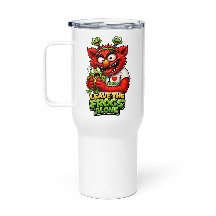 ''Leave The Frogs Alone'' Travel Mug with a Handle product image (1)