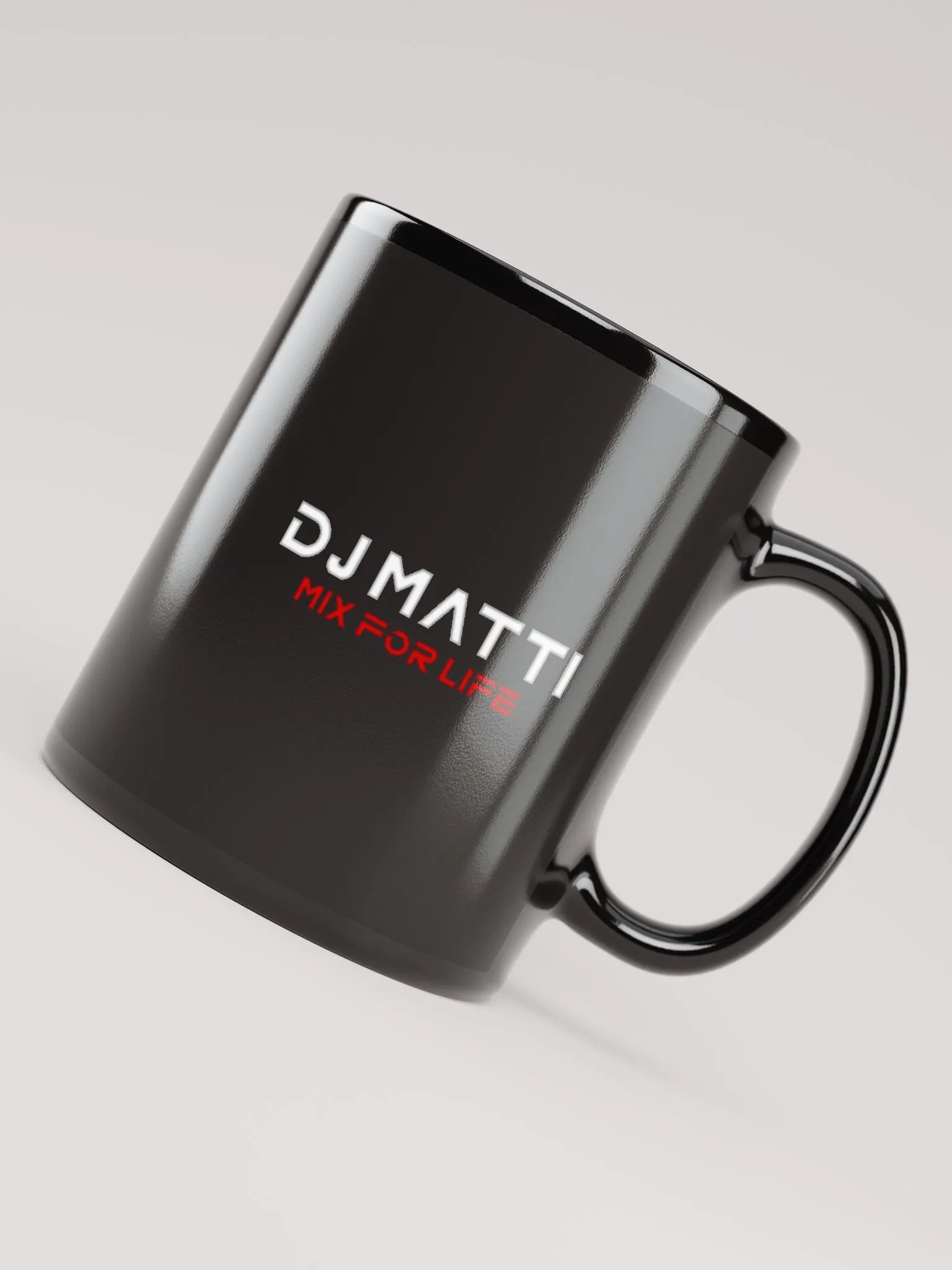 DJ Matti Black Glossy Mug product image (4)