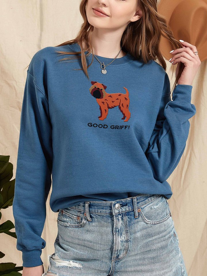 Good Griff! Sweatshirt (Embroidered) of a Brussels Griffon(Red) product image (2)