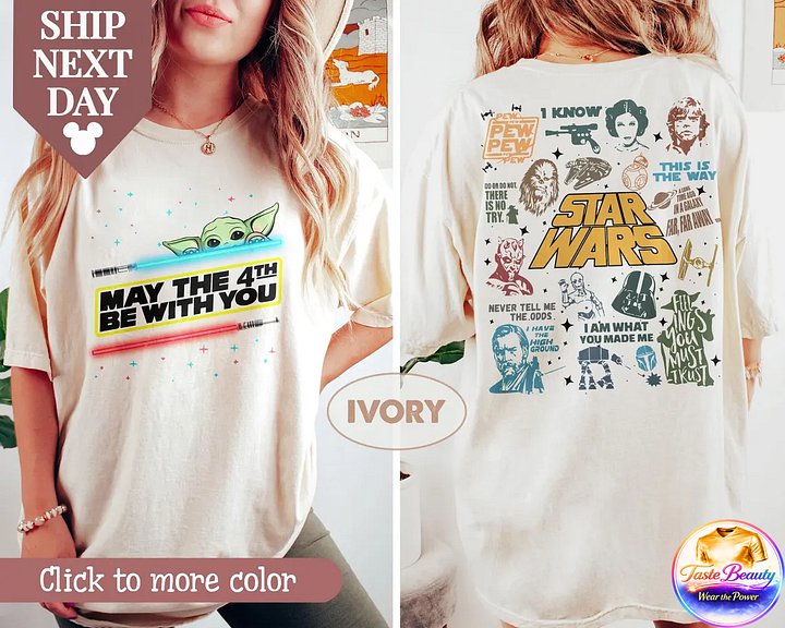 Retro May The 4th Be With You Shirt – Star Wars Graphic Tee, Vintage Sci-Fi Fan Gift product image (1)
