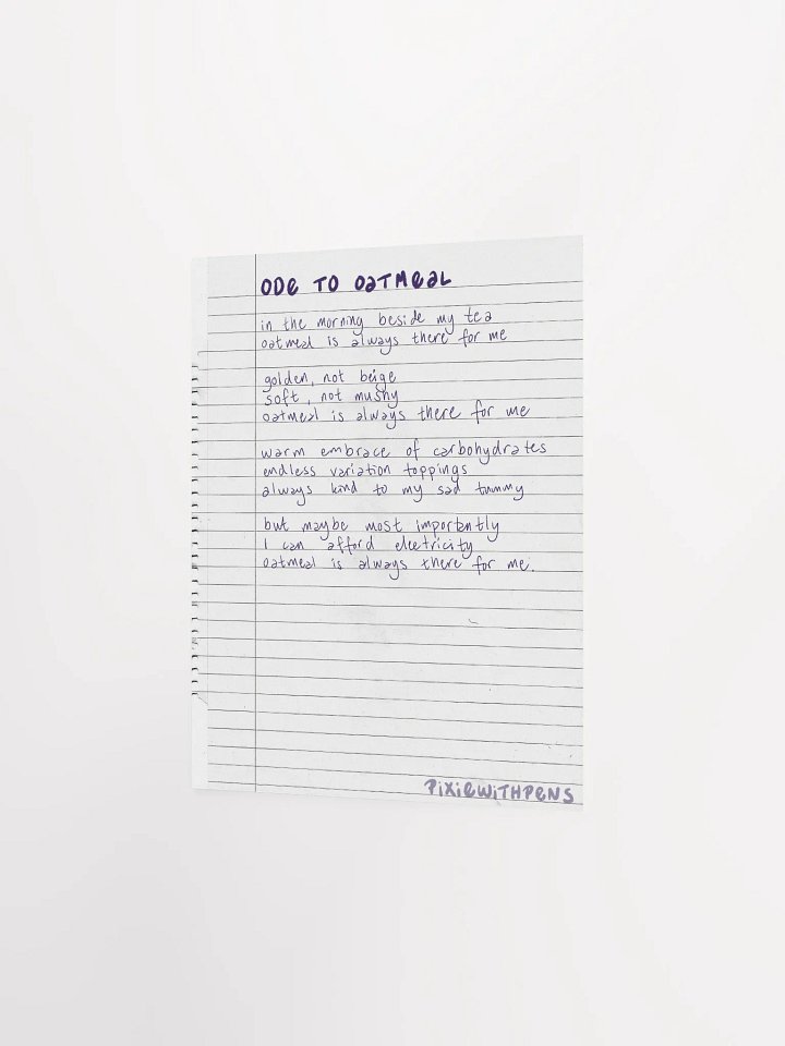 poem poster ODE TO OATMEAL product image (2)