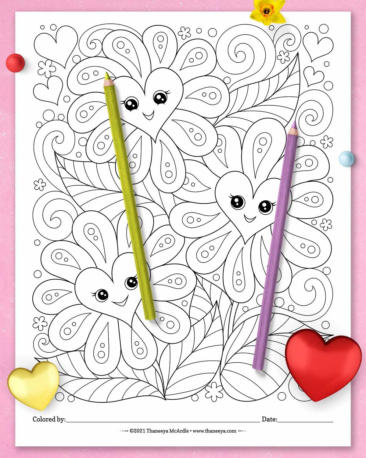 Heart Coloring Pages product image (4)