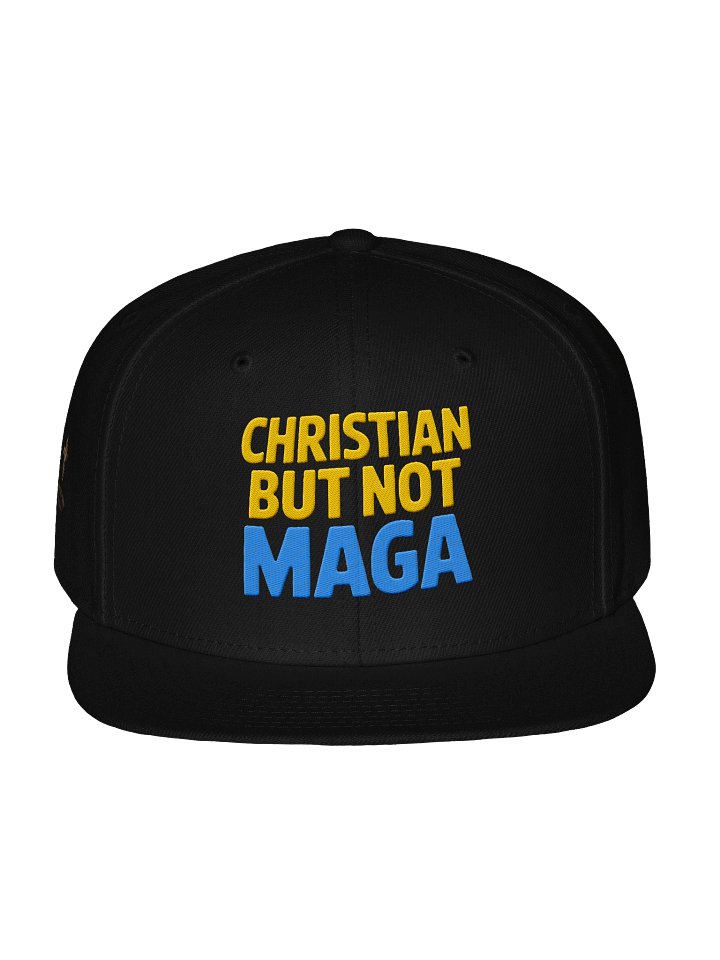 Christian But Not MAGA Premium Embroidered Snapback Cap product image (2)