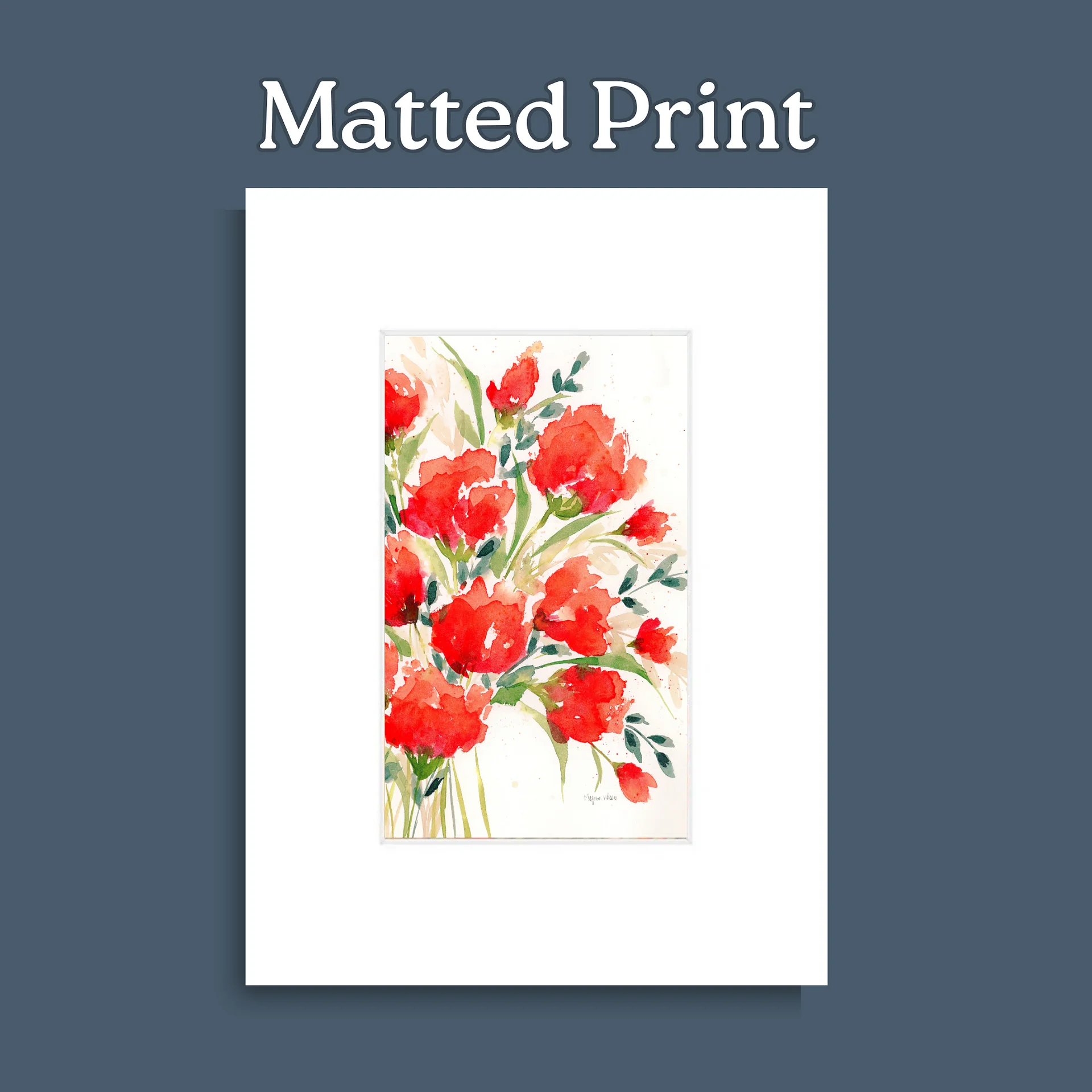 Floral Watercolor Print - Ruby Red Dance product image (12)
